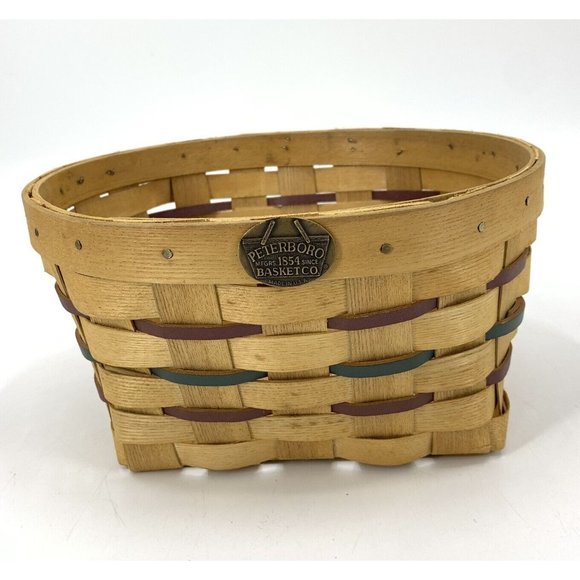 Peterboro Basket Co Other - Peterboro Basket Company 10" x 5.25" Square Basket Round Top USA Made